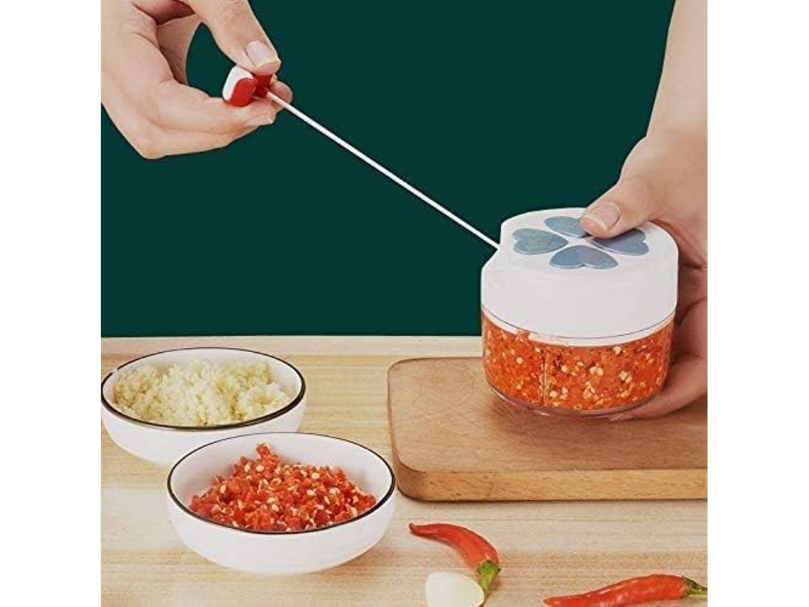Utensílios De Cozinha Picador De Legumes Picador Manual Mini Picador Manual Para Legumes Cortar Cebola 170 Ml Com 2 Lâminas Aquaforge