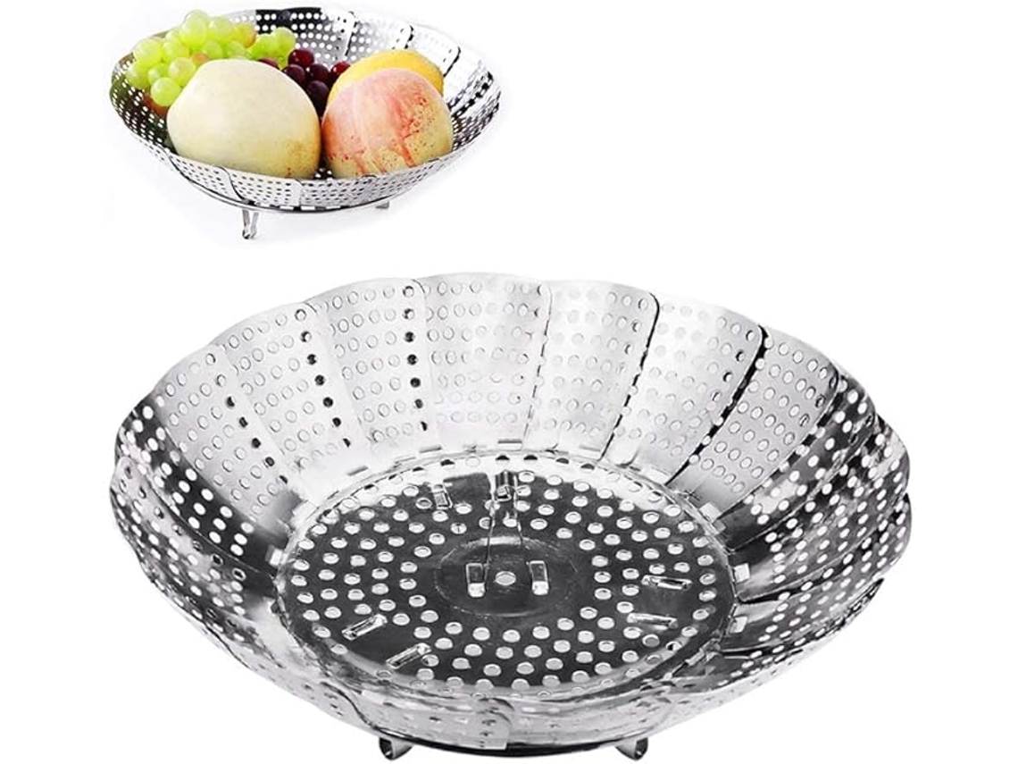 Vaporizador Legumes Dobravel Aco Inox, para Panelas e Varias Cozinhas ZYBLSSBB