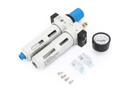 Filtro Regulador Lubrificador De Ar G1/4" Liga De Alumínio 1.6mpa Resistente Alta Pressão