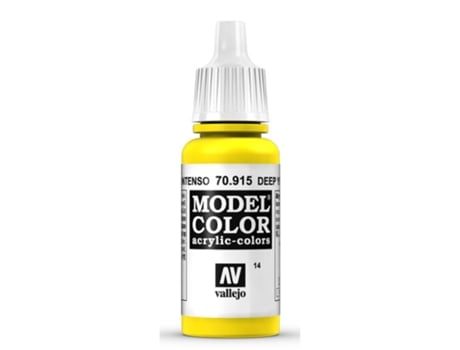 Tinta Acrílica Mate 17 Ml ACRYLICOS VALLEJO 915 Amarelo Intenso