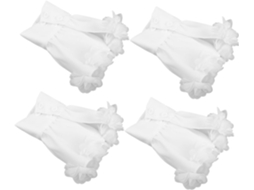 Conjunto De 4 Punhos Removíveis Em Renda Sintética Estilo Francês Para Decoração Elegante.