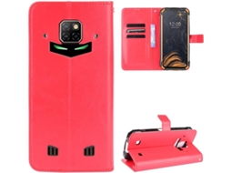 Correia Protetor Textura Horizontal Revestimento Slots para Doogee S88 Plus HONGWE. Pele