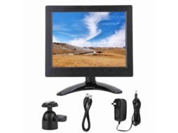 Tela Ips Macia De 8 Polegadas 1024x768 Com Entradas Hdmi, Vga, Bnc E Av Para Exibição De Vídeo