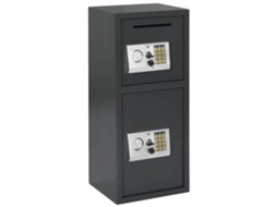 Vidaxl Cofre Digital Com Bloqueio Cinzento Escuro 35 X 31 X 80 Cm Aço