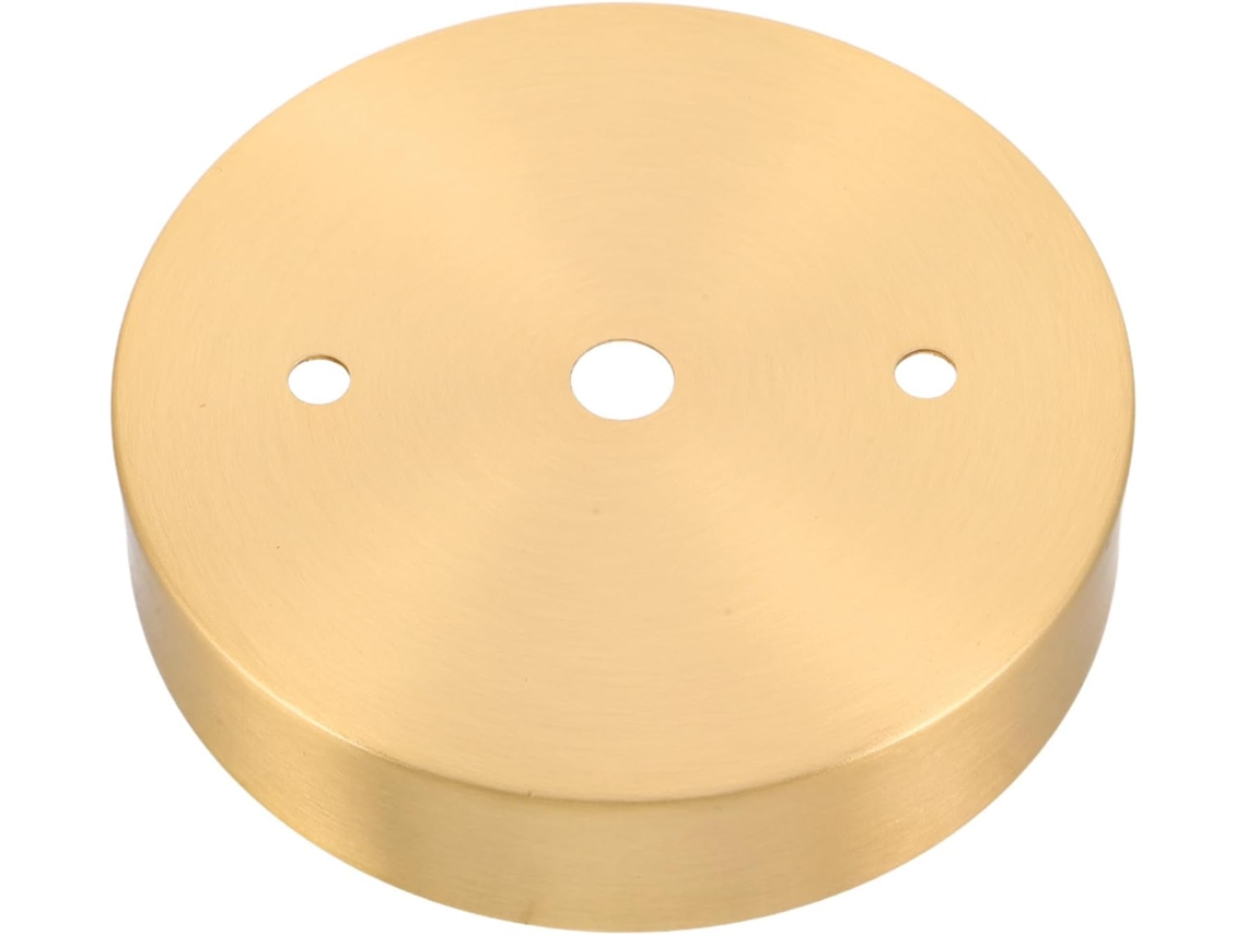 Placa de Teto Redonda em Cobre Dourado para Montagem Elétrica de Luminária Vintage, Fácil Instalação. SFUSHOS