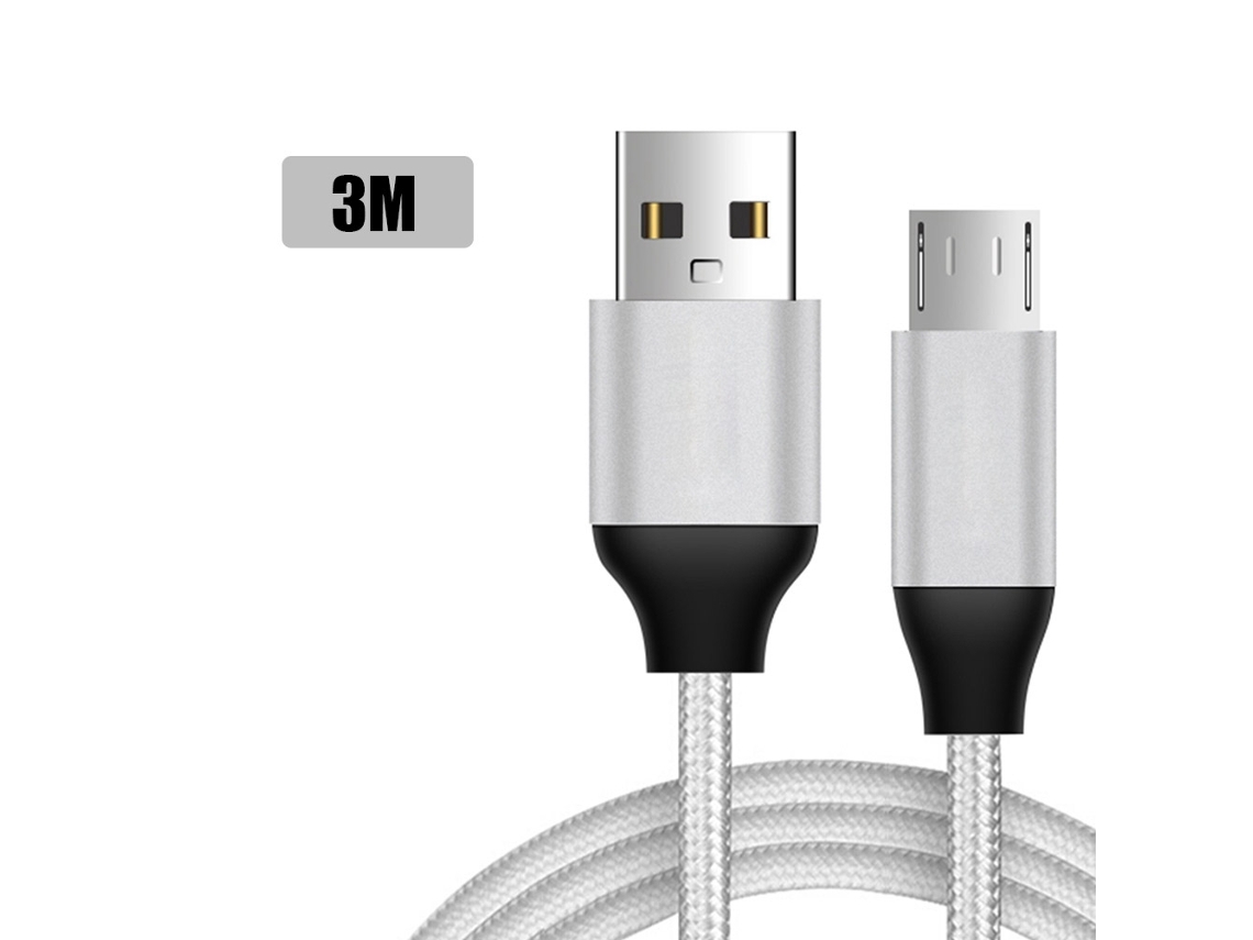 Cabo Android LAXISCREED 3m nylon fast charging e transferência de dados