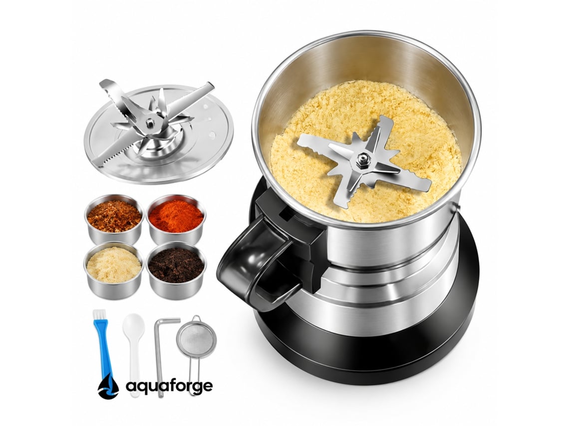Moinho Elétrico Aquaforge 300 Com 300 G E 300 W Para Grãos E Especiarias