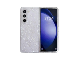 Capa Para Celular Com Textura De Concha Perolada Para Samsung Galaxy Z Fold6