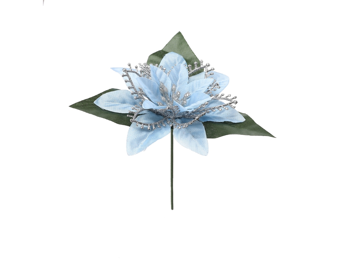 Laxiscreed Enfeites De Natal Com Florzinhas Azuis E Tecido De Alho Para Árvores De Natal