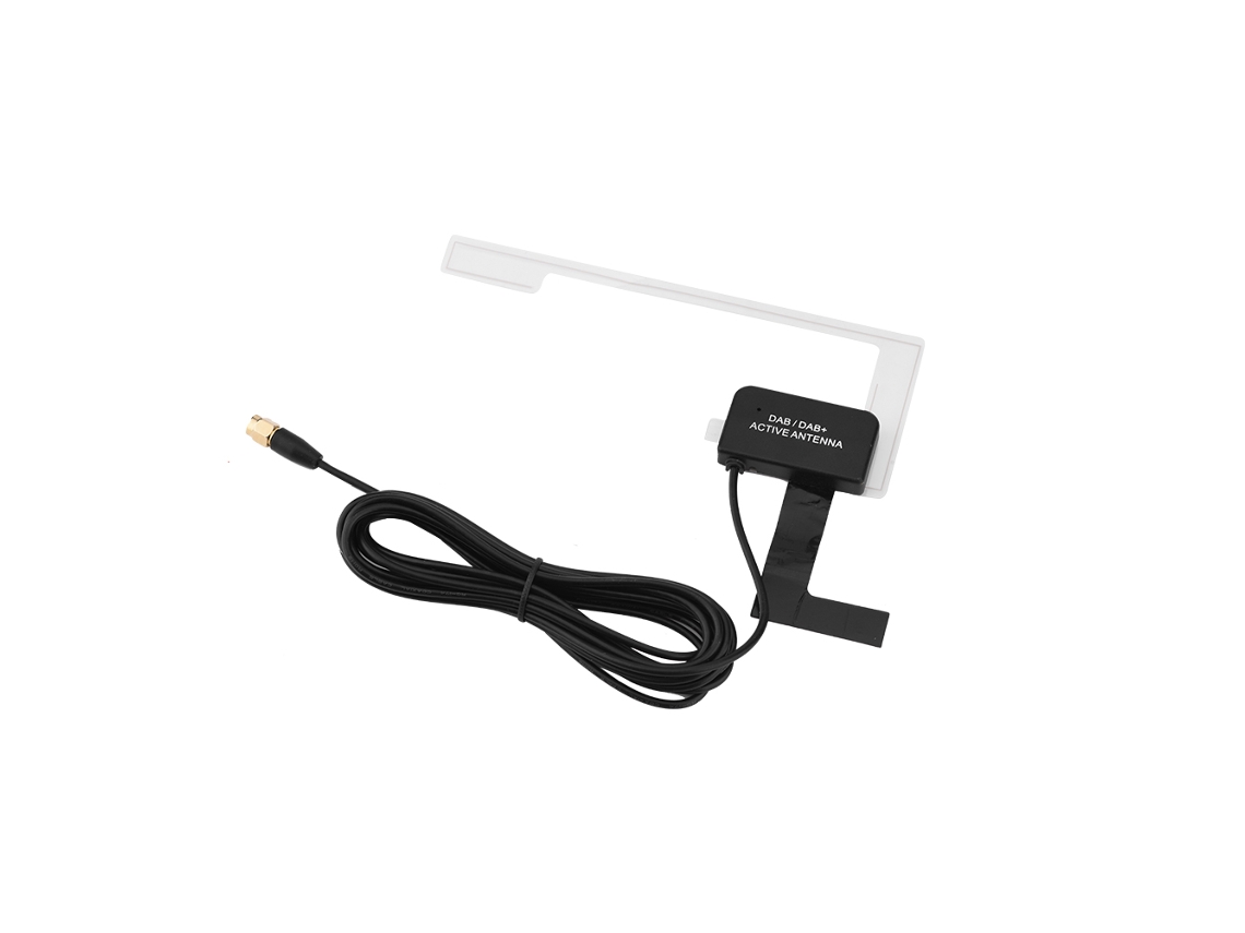 Antena De Rádio Digital Dab Para Carro Com Apoio Em Vidro E Conector Sma Macho