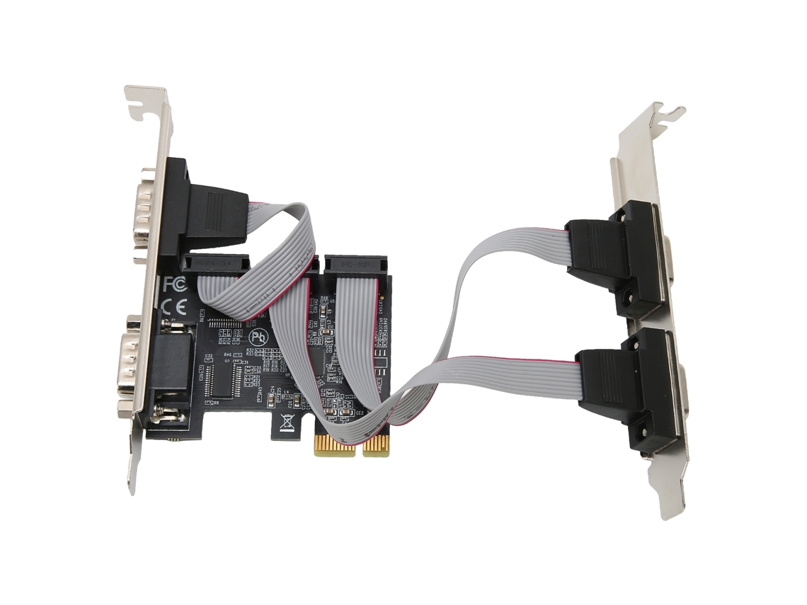 Placa De Expansão Pcie Adaptador De Portas Serie Rs232 Pci Express X1 Para 4 Portas