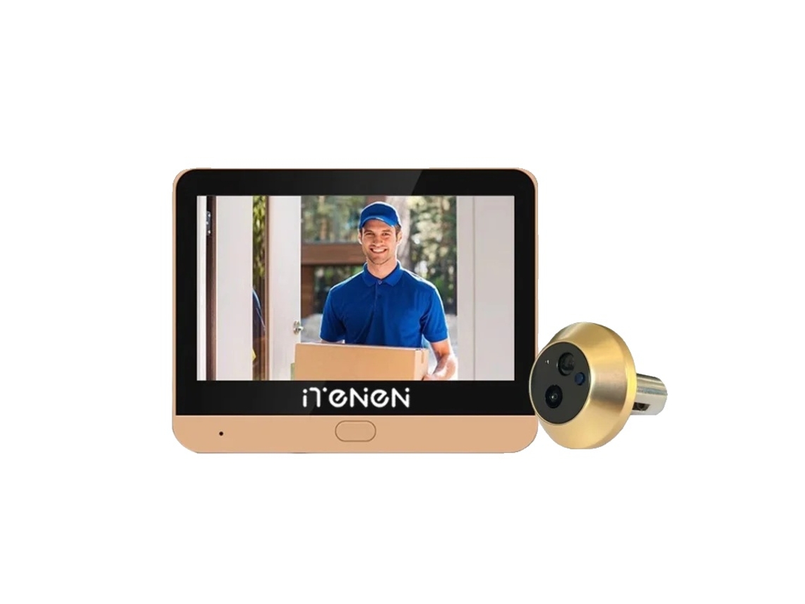 Câmera De Porta Sem Fio, Lcd De 4,3 Polegadas, Detecção De Movimento, Câmera De Porta