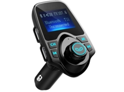 Transmissor Fm Bluetooth Yizhood T11 1.44 120° Rotação Aux Preto