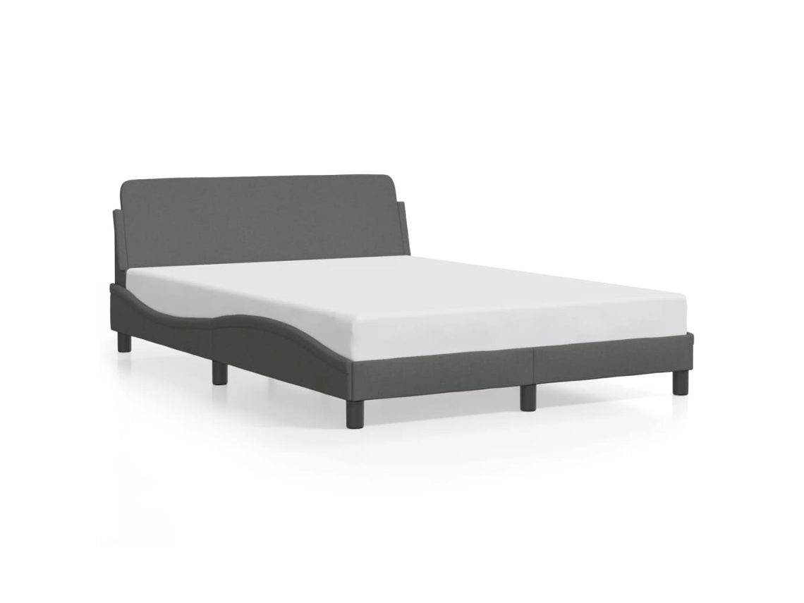 Bed Frame, Bed Frames Vidaxl Cinzeto Tecido (120 X 200 Cm)