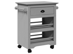 Kitchen Trolley, Kitchen Trolleys Vidaxl Cinzeto Madeira De Pinho (n/a)