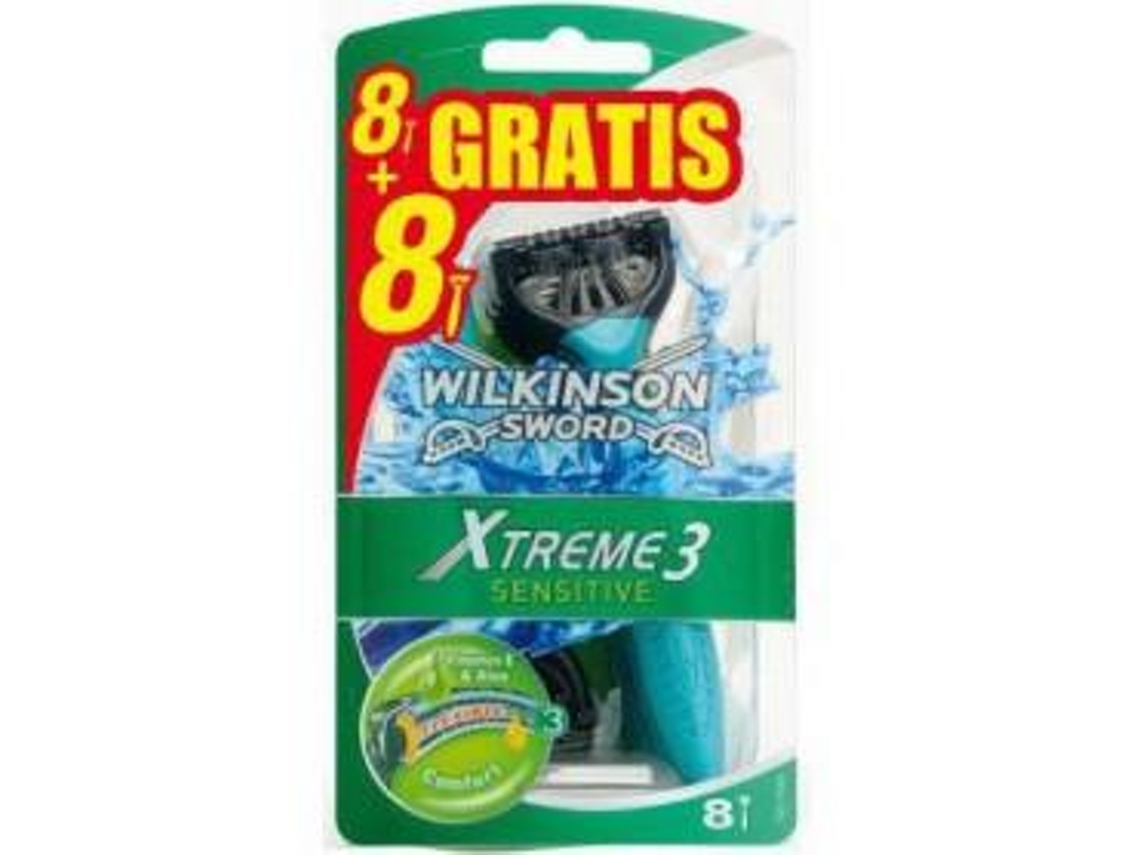 Wilkinson Sword Xtreme 3 Sensitive Gilete para Preto Azul