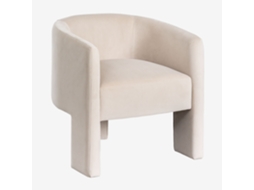 Sklum Pack De 2 Cadeiras De Jantar Estofadas Com Braços Xastru Poliéster                       Velluto Beige