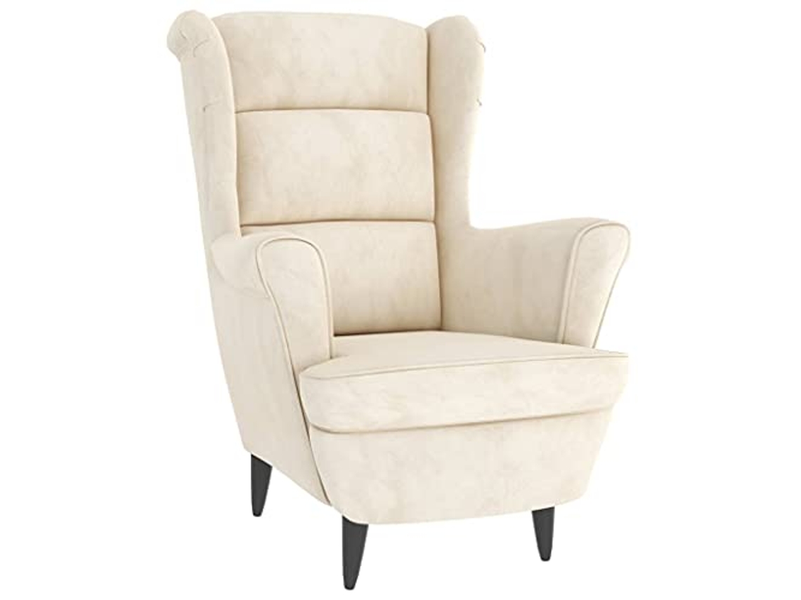 Poltrona Vidaxl White Veludo (74x84x100cm)