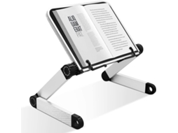 Suporte ergonômico para livros Slowmoose, suporte para laptop, bandeja ajustável para livros com clipes laterais