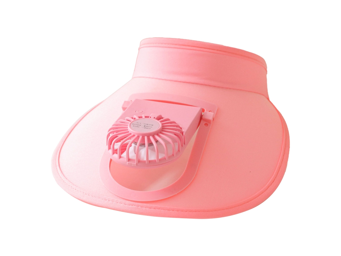 Sombrero De Verano Con Ventilador Para Niños Gorro Sol Uv Protección 3 Niveles Recargable Usb Rosa Playa Viaje