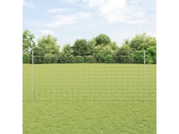 Vidaxl Cerca Selvagem Para Exterior Com Postes 50 X 1,4 M Prateado