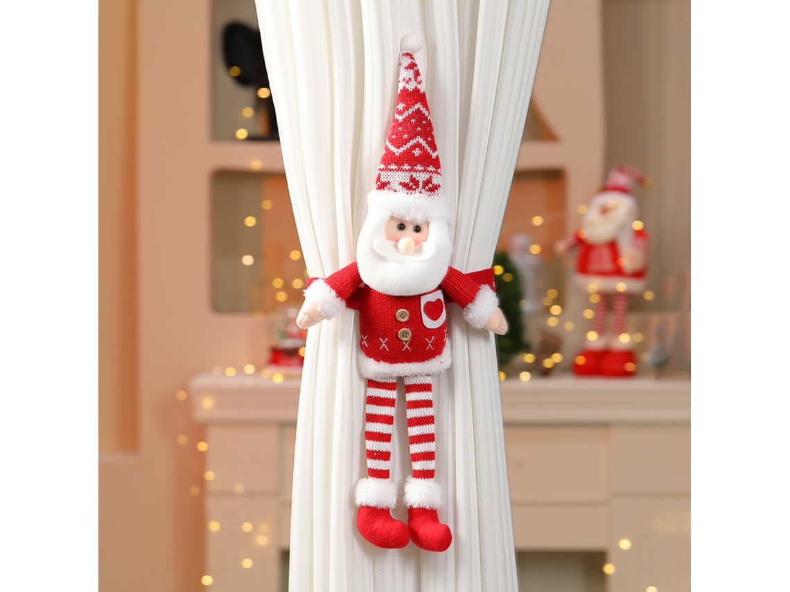 Conjunto De 3 Prendedores Cortina Natalinos Com Papai Noel E Boneco Neve. Suporte Para Desenho Animado. Gancho Natal. Aquaforge