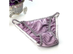 2026 2 Peças de Tanga de Seda de Morera para Mulher com Cinturón Elástico Alto Bikini Sexy Tamanho S XXL