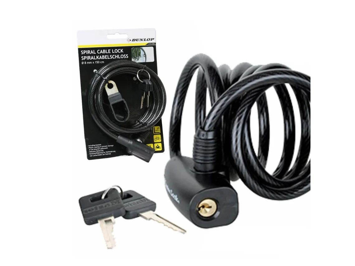 Cadeado Espiral 1.5M 8Mm Dunlop