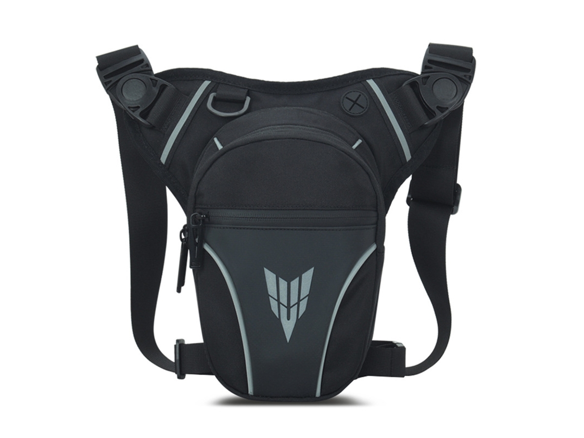 Yuysan Bolsa Multifuncional Para Perna E Peito, Resistente À Água, Transversal, Ideal Para Ciclismo E Motociclismo Preto