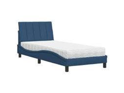 Bed, Beds Vidaxl Azul Tecido (90 X 200 Cm)