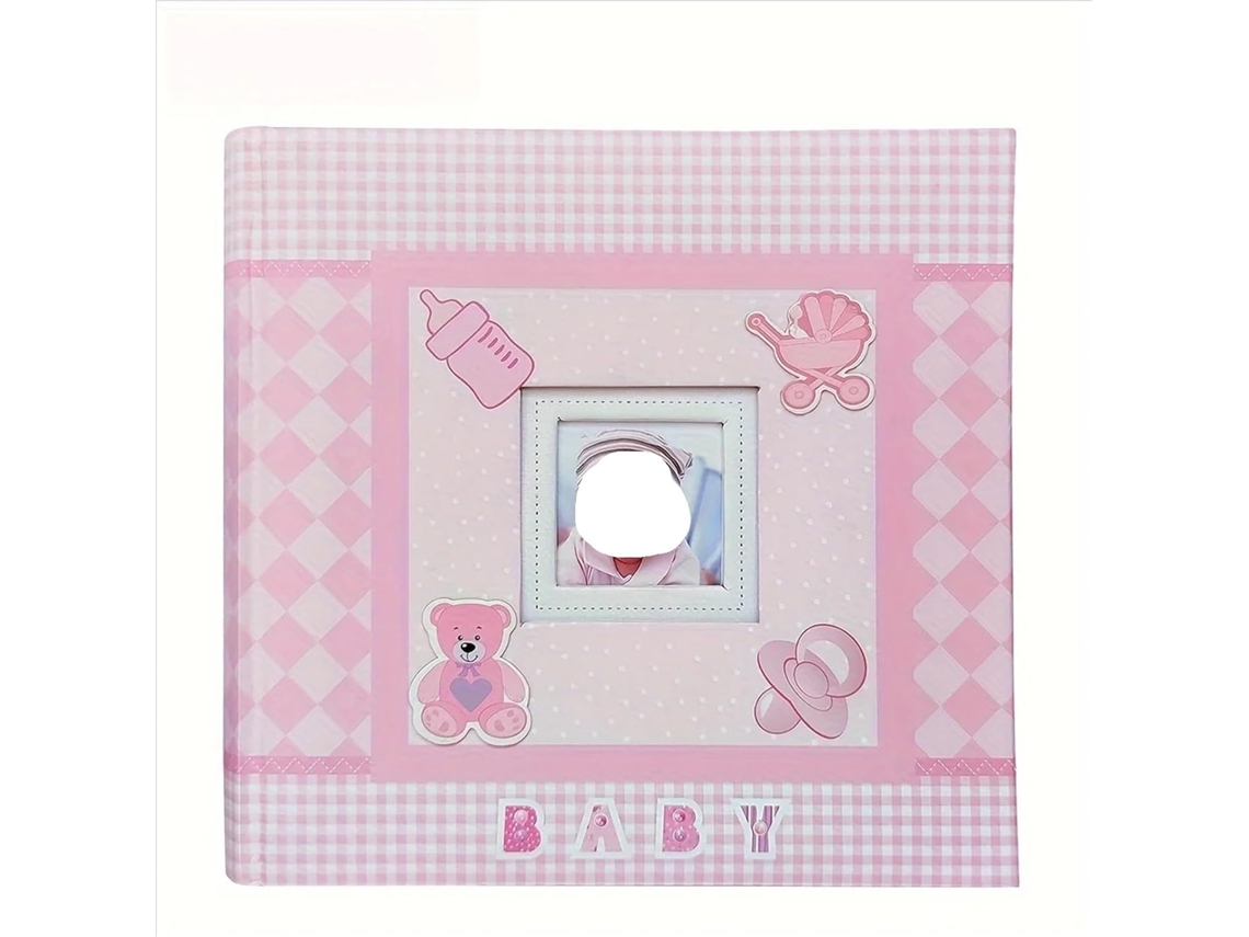 Álbum De Fotos Com Espaço De Gravação 4x6 Fotos Com Capacidade Para 200 200, Álbum Familiar Mignon (rosa)