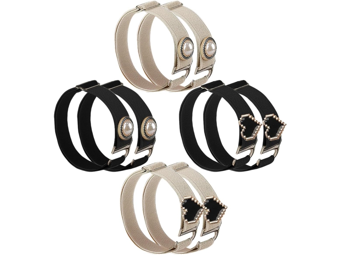 Pares De Tiras Elásticas Leves Para O Calcanhar, Que Oferecem Suporte Extra E Elegância, Ideais Para Dança.