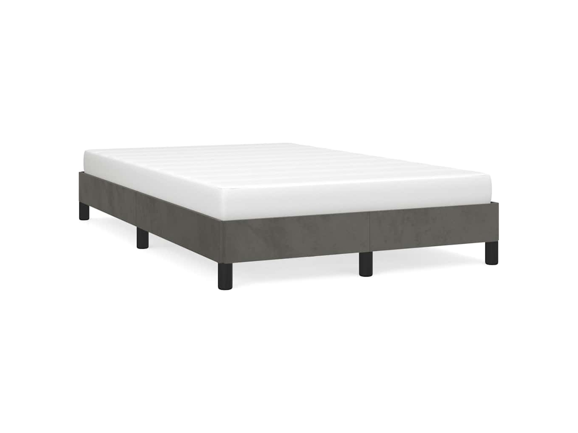 Bed Frame, Bed Frames Vidaxl Cinzeto Veludo (120 X 190 Cm)