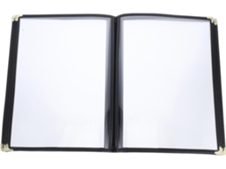 Pasta Transparente Para Cardápio Kichouse A4, Com 6 Capas De Pvc Para Restaurantes E Bares, Suporte Para Cardápios De
