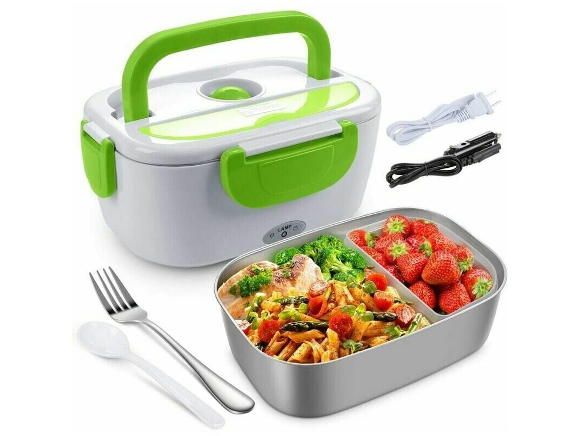 Aquecedor Elétrico De Alimentos Para Carro E Escritório Em Casa, Marmita Elétrica De Aço Inoxidável, Recipiente De 1,5l