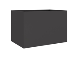 Planter, Planters Vidaxl Preto Aço (62 X 47 X 46 Cm)