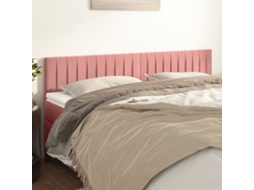 Vidaxl Cabeceiras Rosa 180x5x78/88 Cm Veludo