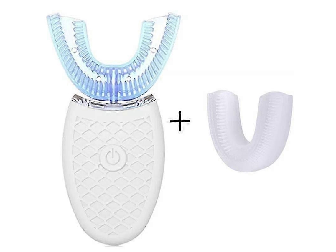 Escova de Dentes Elétrica Sônica para Adultos em Formato U com Rotação 360 ​​graus, Carregamento Usb e Função C Lareamento Dental. GOKOCO