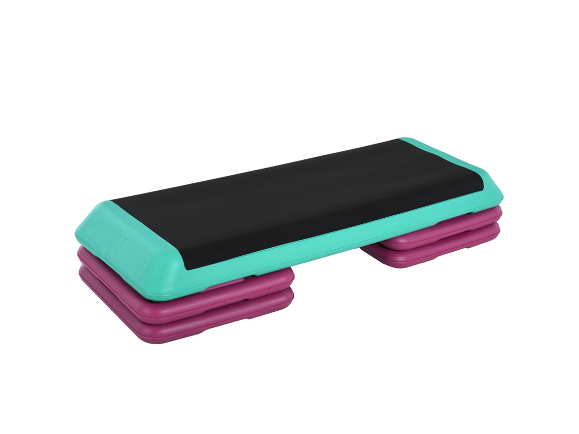 Step Aeróbico Antideslizante para Fitness,altura Regulável 3 Níveis,110x40x20cm,multicolor BTFORUS