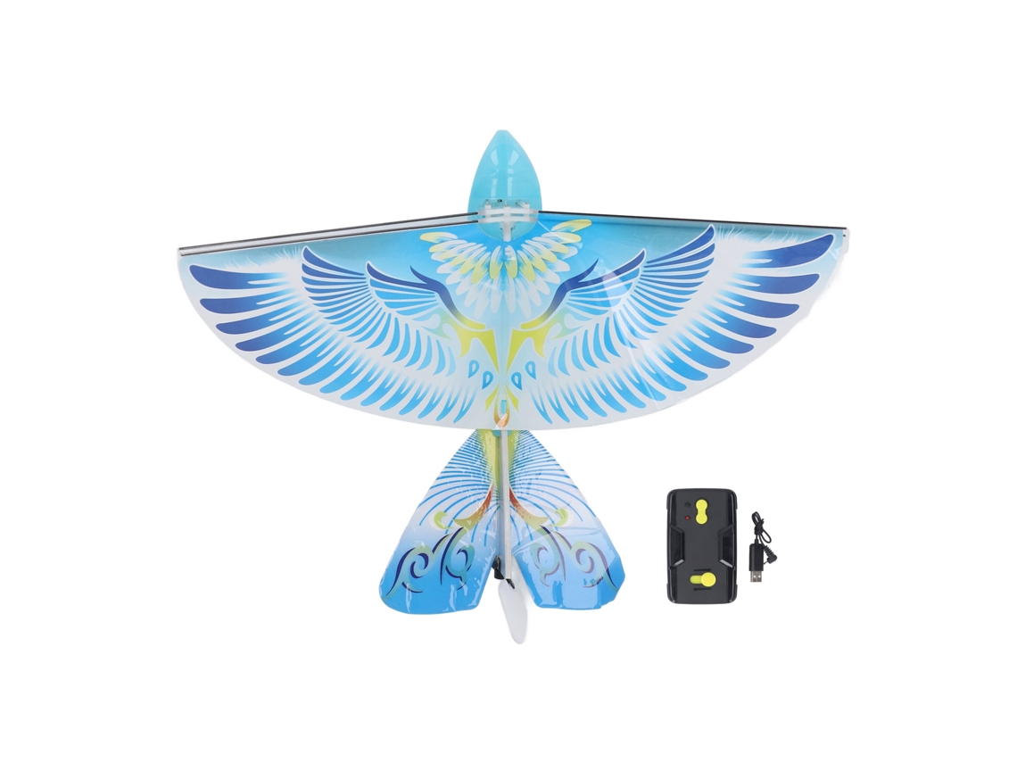 Pássaro De Controle Remoto Com Asas Batentes Bionico Led Carregamento Usb Indoor Outdoor Azul 2.4ghz