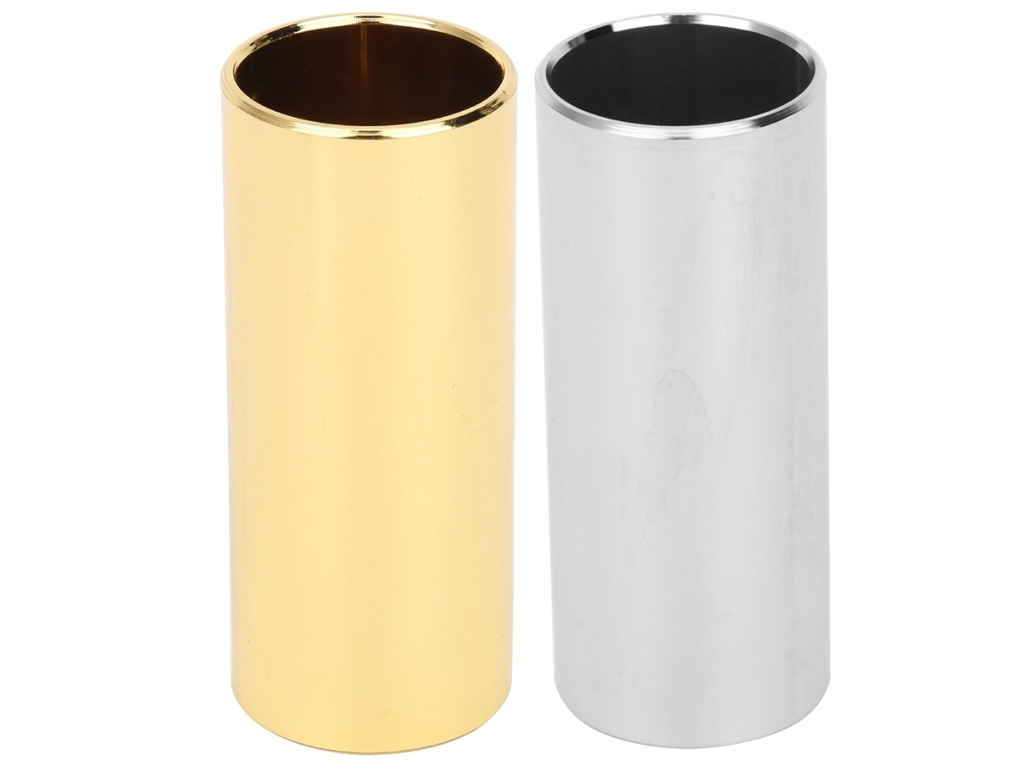 2 Peças de Barras Deslizantes de Aço Inoxidável para Guitarra e Baixo, Acessórios de Reposição, Prata e Dourado AQUAFORGE