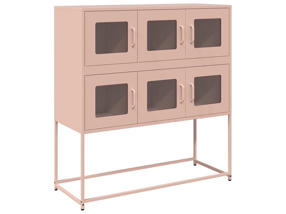 Aparador 100,5x39x107 Cm Aço Laminado a Frio Rosa MAISON EXCLUSIVE