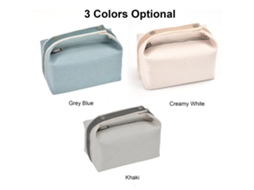 Bolsa de maquiagem portátil, organizadora de cosméticos, mochila de viagem com zíper e 4 bolsinhas para mulheres.