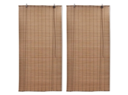 Vidaxl Estores De Rolo Bambu 2 Pcs 120 X 220 Cm