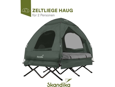 Tenda de Campismo SKANDIKA  para 2 Pessoas   Haug   Ao Ar Livre   Cama Elevada