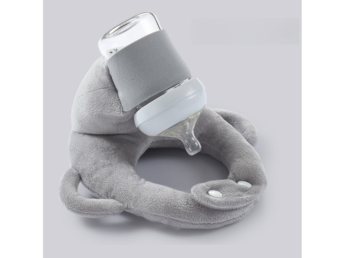 Suporte Para Amamentação De Bebê, Almofada De Apoio Para Mamadeira Com Fecho Ajustável Que Libera As Mãos Da Mãe Cinza Claro Hexinyigjly
