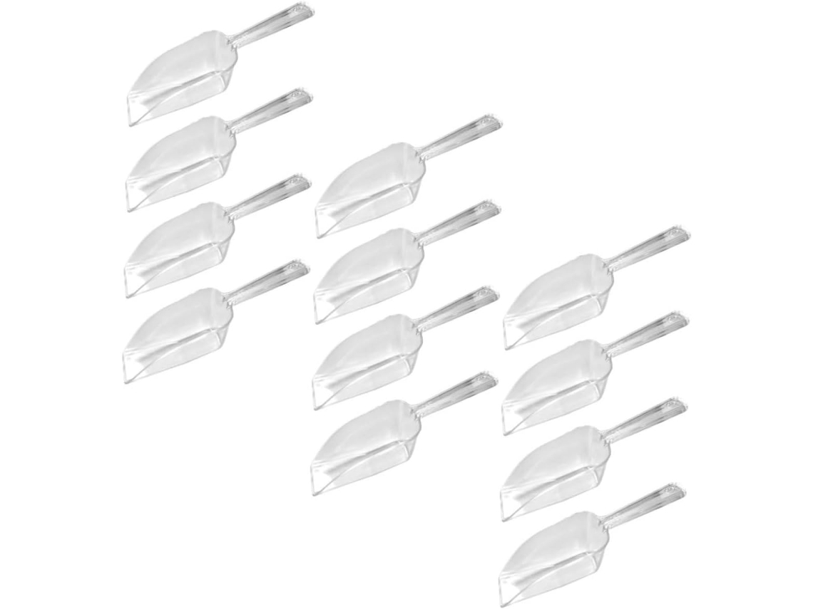 Conjunto De 12 Pás Gelo Plástico Transparente