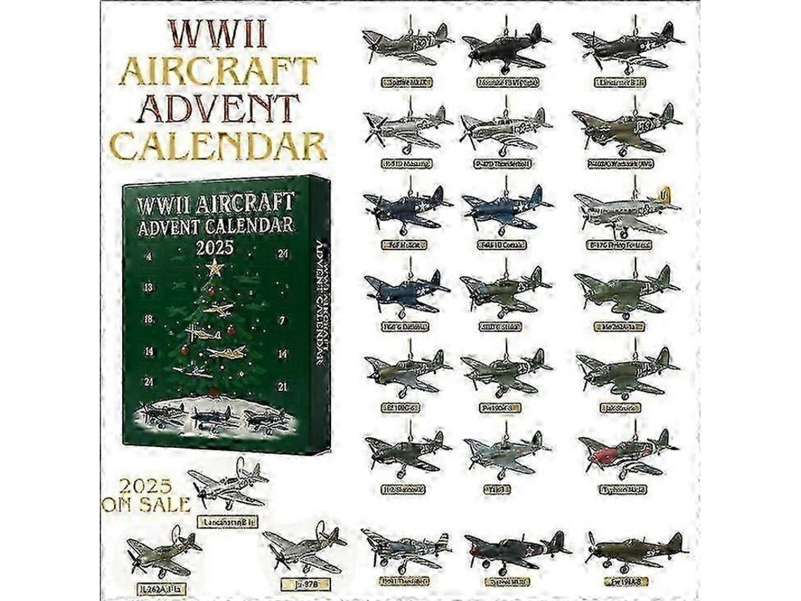 Calendário De Adviento Navideño 2025 Decoração Acrílico Estilo Completo Design 2d Presente Surpresa 24 Dias Avião