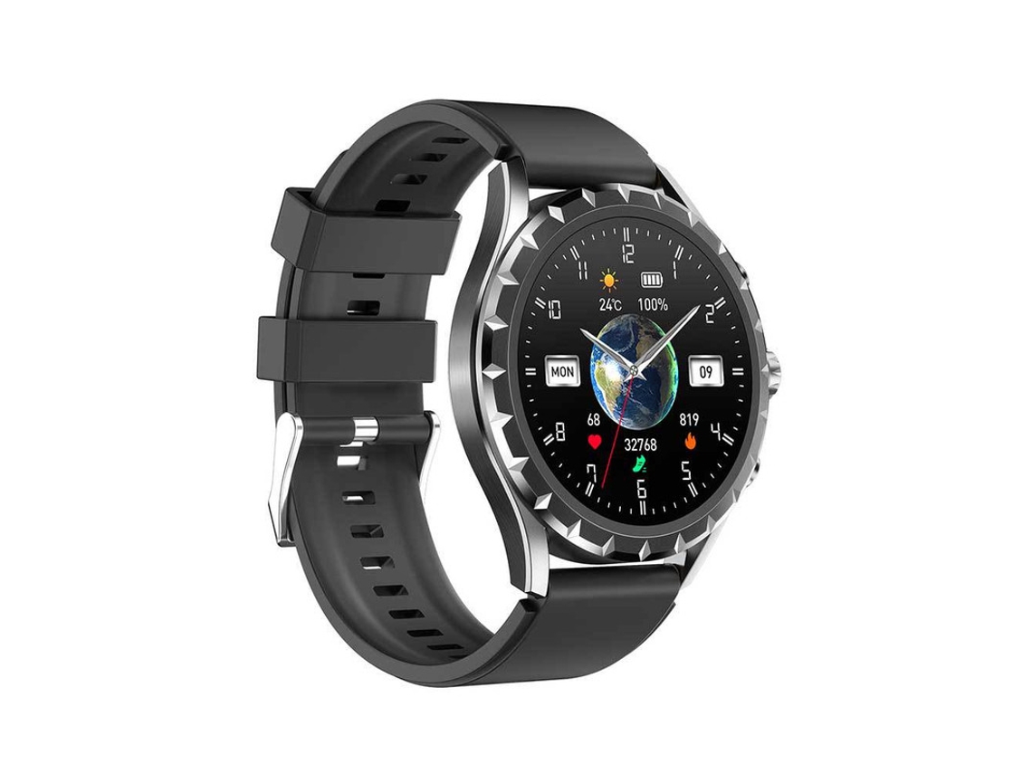 Smartwatch YIZHOOD Te512 Bluetooth Chamadas Music Ecrã Grande de 1.45Inch Preto