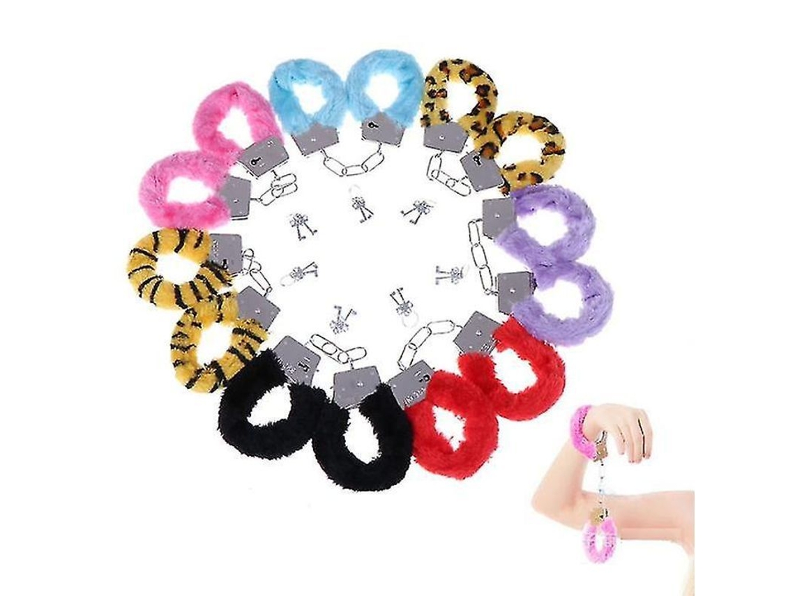 2026 pulseira de Algema Fluffy de Pelúcia Macia Algema de Perna para Mulher Homem Amor Par Cosplay